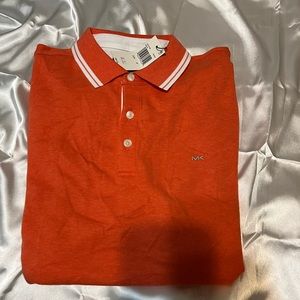 Michael Kors Mens Pima Soft Touch Classic Fit Polo Shirt Short Sleeve Pique